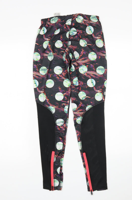 Reebok Womens Multicoloured Animal Print Compression Leggings Size XS L27 in