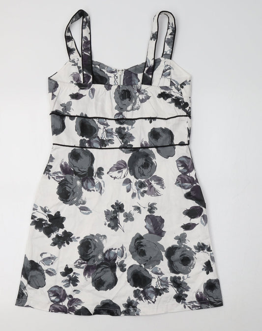 Apricot Womens Grey Floral Bodycon Size S