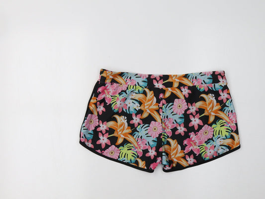 Preworn Womens Multicoloured Floral Compression Shorts Size L