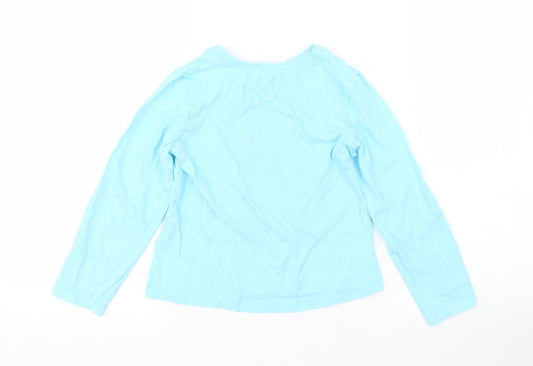 Preworn Girls Blue Basic T-Shirt Size 5-6 Years