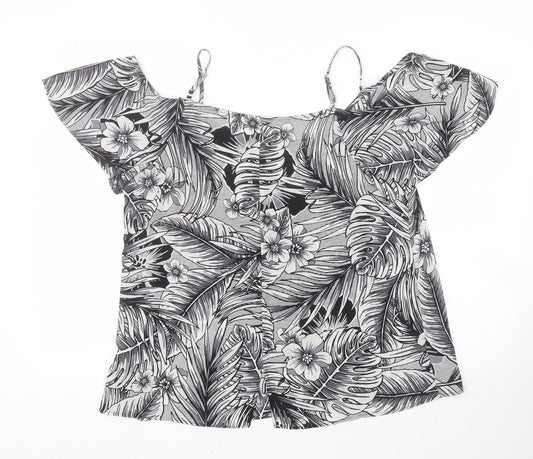 Peacocks Womens Multicoloured Floral Basic Blouse Size 14