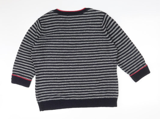 Per Una Womens Multicoloured Striped Basic T-Shirt Size L