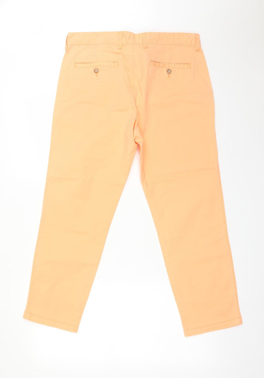 Gap Womens Orange Chino Trousers Size 8 L27 in