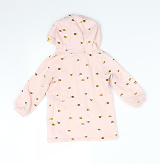 F&F Pink Animal Print Pullover Jumper Size 12-18 Months - BEE YOU