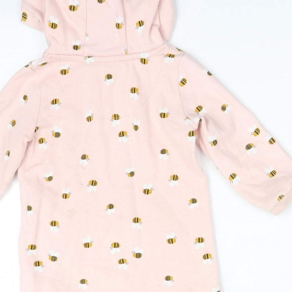 F&F Pink Animal Print Pullover Jumper Size 12-18 Months - BEE YOU
