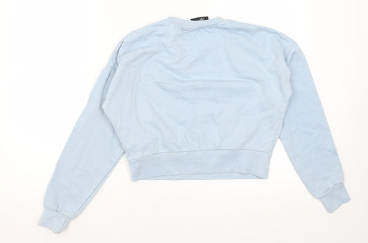 Lilly Lane Womens Blue Pullover Jumper Size S