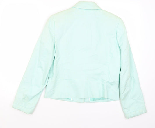 Bay Womens Blue Jacket Blazer Size 12