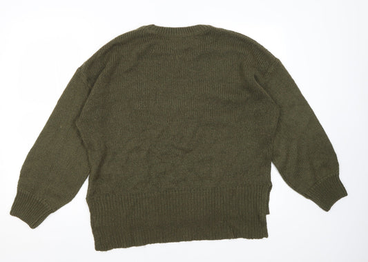 New Look Womens Green Pullover Jumper Size L