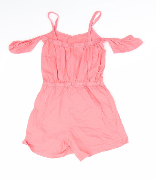 Studio Girls Orange Shorts One-Piece Size 6-7 Years - Cut out shoulders Style Icon