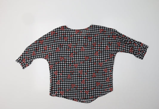 Papaya Womens Grey Check Basic Blouse Size 10