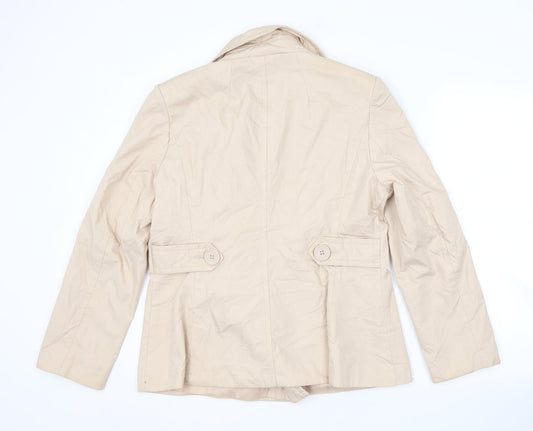 ALIBI Womens Beige Pea Coat Coat Size 16
