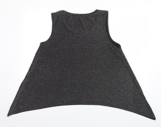 Glamorous Womens Silver Basic T-Shirt Size 22