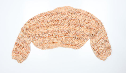 Stradivarius Womens Orange Pullover Jumper Size S