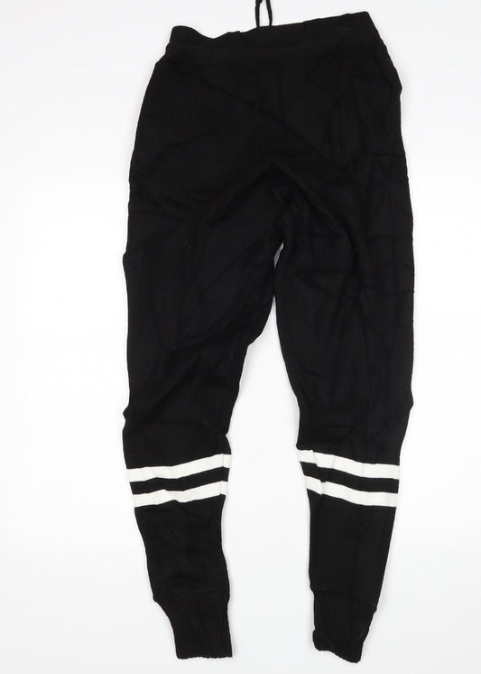 PRETTYLITTLETHING Womens Black Sweatpants Trousers Size M L29 in