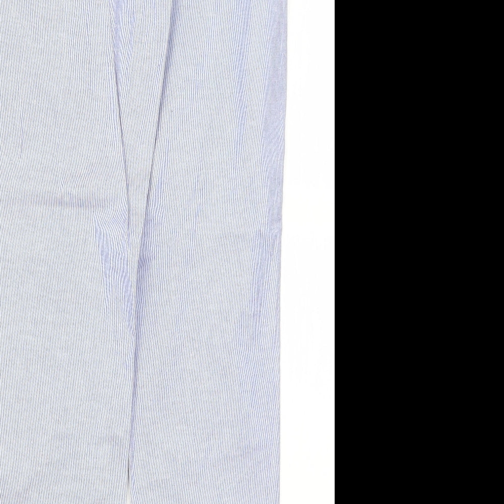 H&M Womens Blue Trousers Size 10 L29.5 in