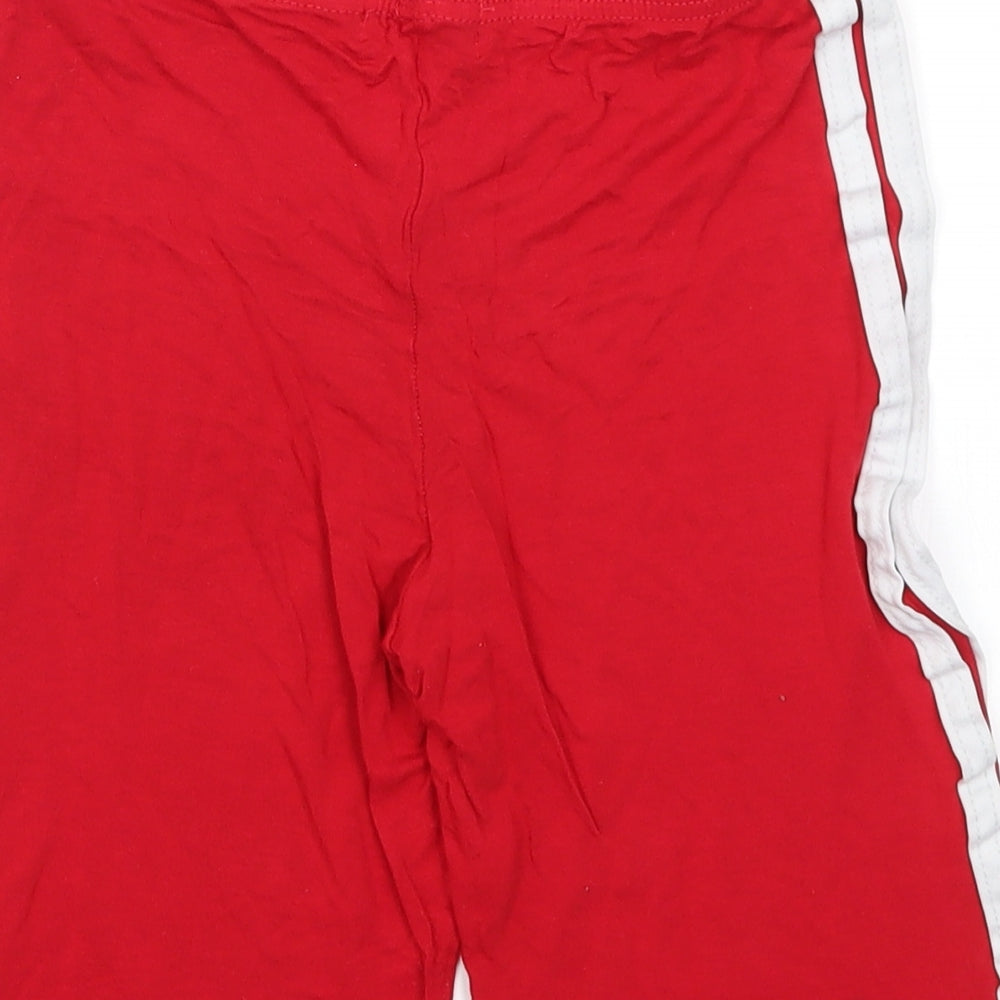 Pretty Little Thing Womens Red Polyester Compression Shorts Size 8 L8 in Regular