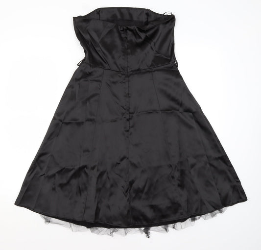 Select Womens Black Polyester Fit & Flare Size 14