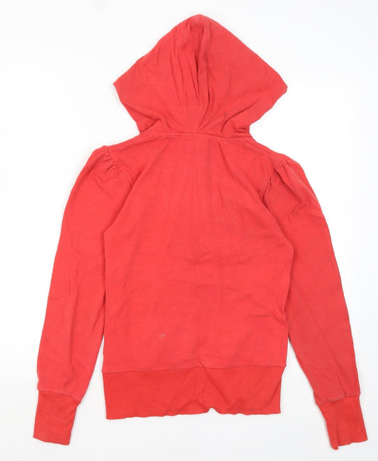 Want Womens Red Cotton Pullover Hoodie Size 10