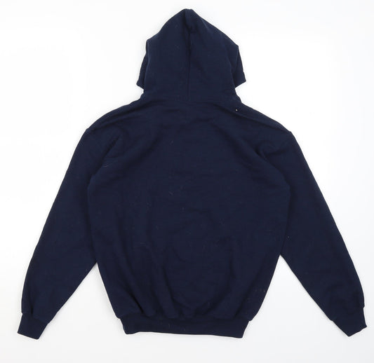 Gildan Girls Blue Cotton Pullover Hoodie Size L