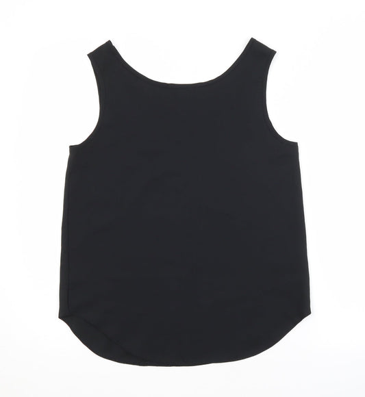 Alexia Womens Black Polyester Basic Blouse Size 12