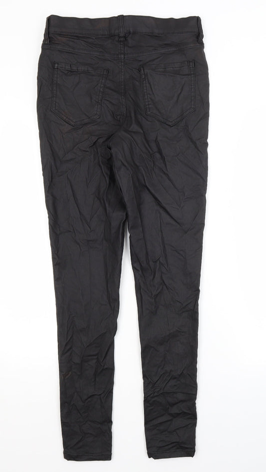 F&F Womens Black Viscose Skinny Jeans Size 12 L28 in Regular