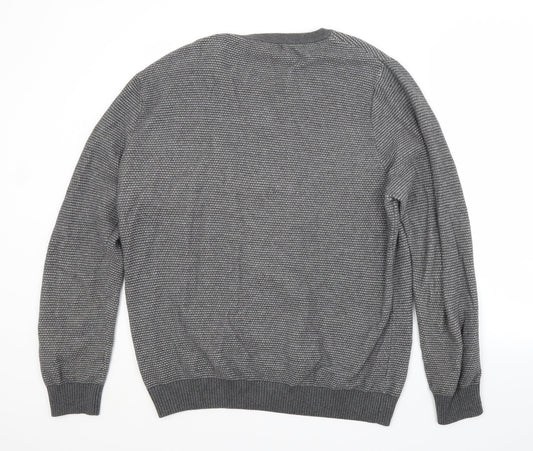 Primark Mens Grey Crew Neck Cotton Pullover Jumper Size L