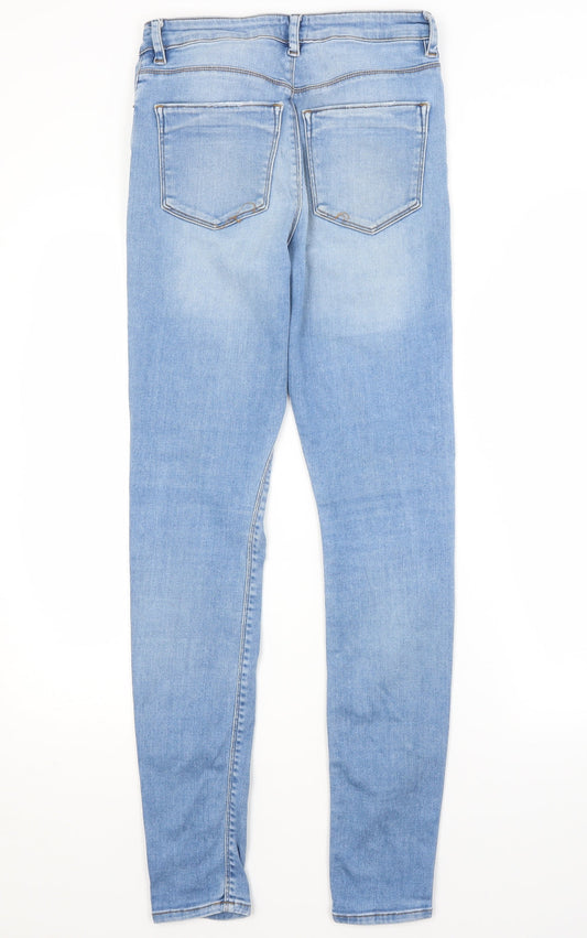 ASOS Womens Blue Cotton Skinny Jeans Size 28 in L32 in Regular