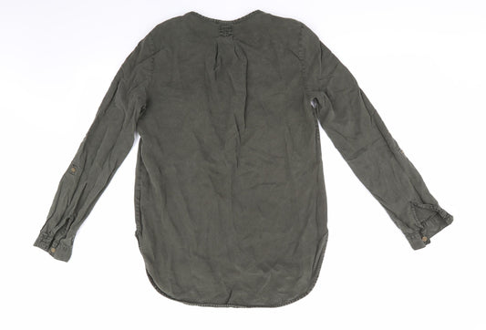 Denim by F & F Womens Green Lyocell Basic Blouse Size 8 - Olive Green
