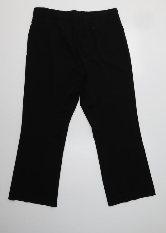 Avenue Womens Black Polyester Dress Pants Trousers Size 16 L30 in Regular