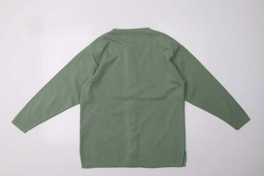 Sarah Dunnway Womens Green Crew Neck Geometric Acrylic Cardigan Jumper Size M
