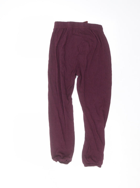 George Girls Red Cotton Sweatpants Trousers Size 10-11 Years Regular