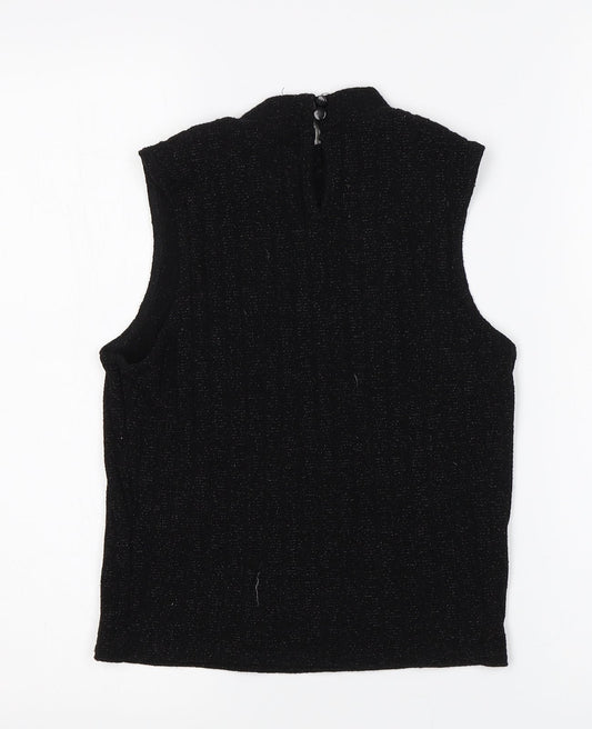 New Look Girls Black Round Neck Polyester Vest Jumper Size 14-15 Years