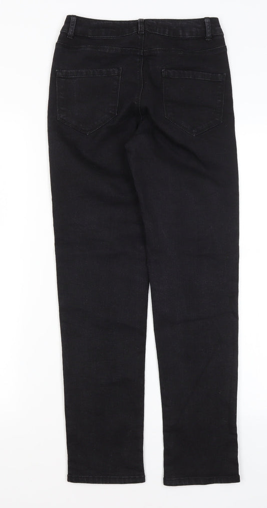Dorothy Perkins Womens Black Cotton Skinny Jeans Size 6 L26 in Regular