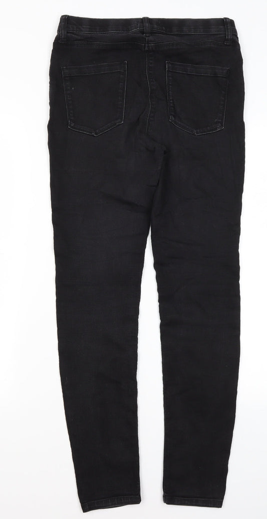 Debenhams Womens Black Cotton Jegging Jeans Size 10 L29 in Regular