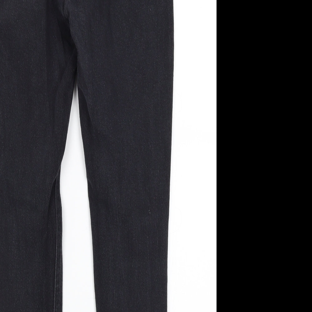 Pretty Little Thing Womens Black Cotton Skinny Jeans Size 12 L26.5 in Regular