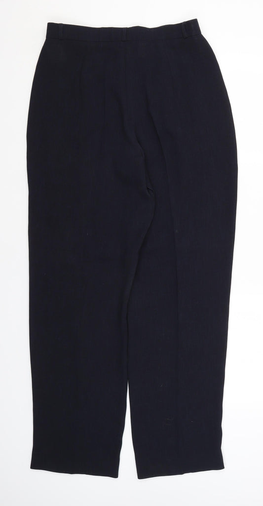 Taifun Womens Blue Polyester Trousers Size 14 L31 in Regular