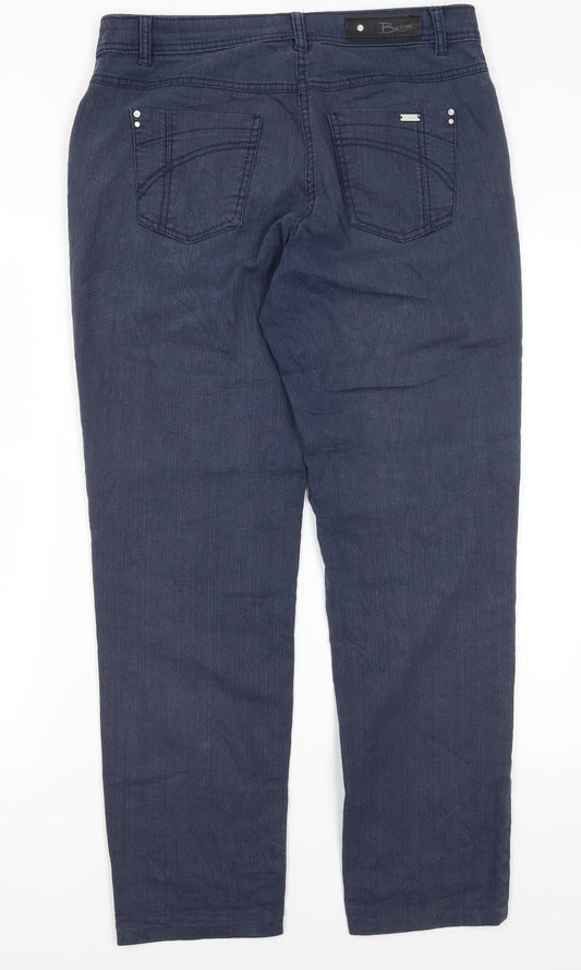 Brandtex Womens Blue Cotton Straight Jeans Size 10 L28 in Regular