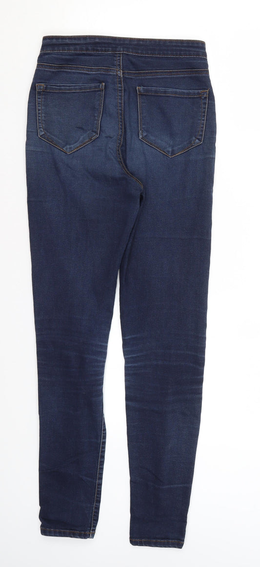 Denim Co Womens Blue Cotton Skinny Jeans Size 8 L29 in Regular