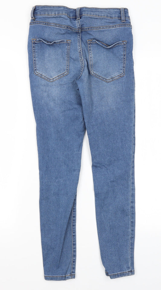 Denim Co Womens Blue Cotton Skinny Jeans Size 10 L25 in Regular