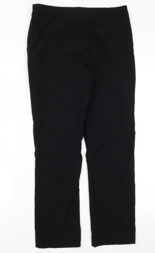 Papaya Womens Black Polyester Dress Pants Trousers Size 12 L26.5 in Regular