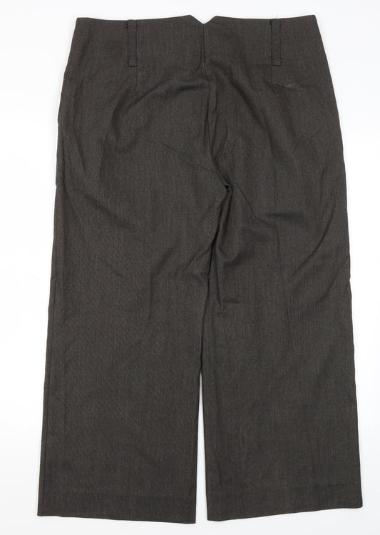 Portmans Womens Grey Polyester Trousers Size 14 L25 in Regular