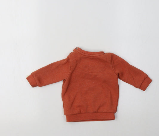 F&F Baby Orange Cotton Pullover Jumper Size 0-3 Months