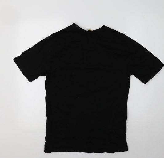 Batman Mens Black Cotton T-Shirt Size S Crew Neck - Super Hero