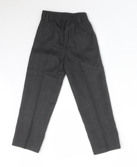 BACK TO SCHOOL Boys Grey Polyester Dress Pants Trousers Size 4-5 Years Regular