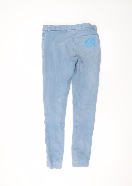 Sherwood Forest Womens Blue Cotton Sweatpants Trousers Size 12 L26 in Regular