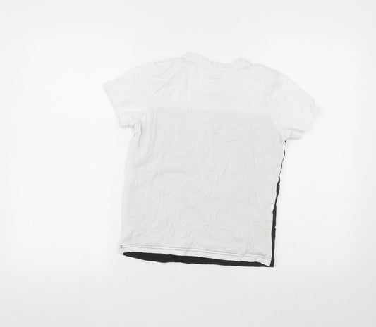 Primark Girls White Cotton Basic T-Shirt Size 9-10 Years Round Neck