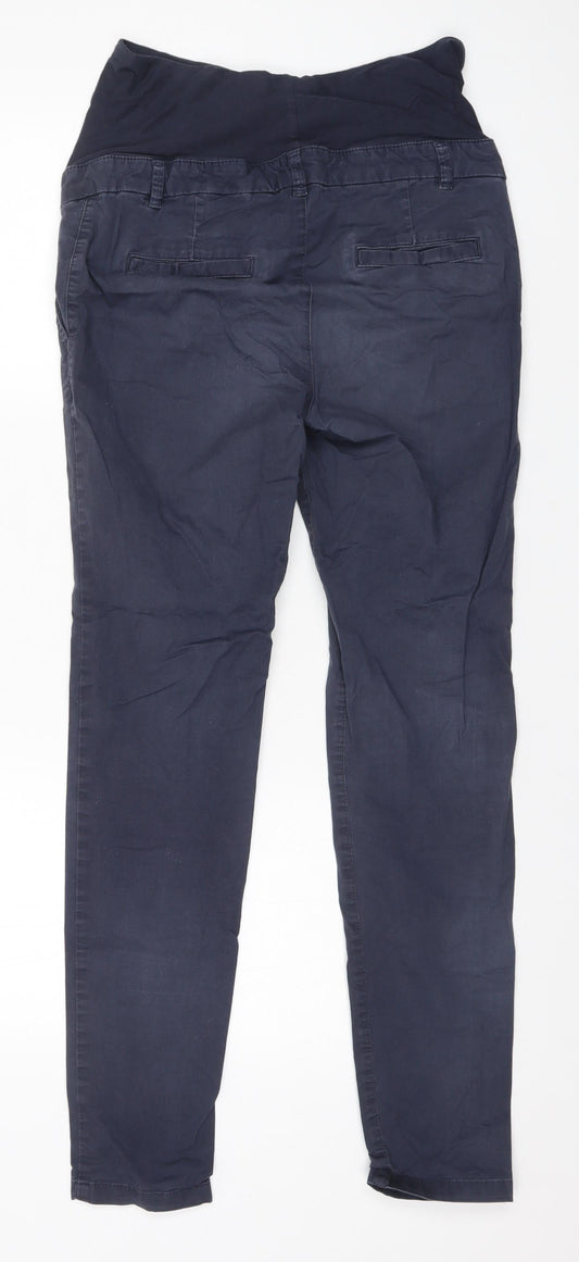 H&M Womens Blue Cotton Straight Jeans Size 8 L30 in Regular
