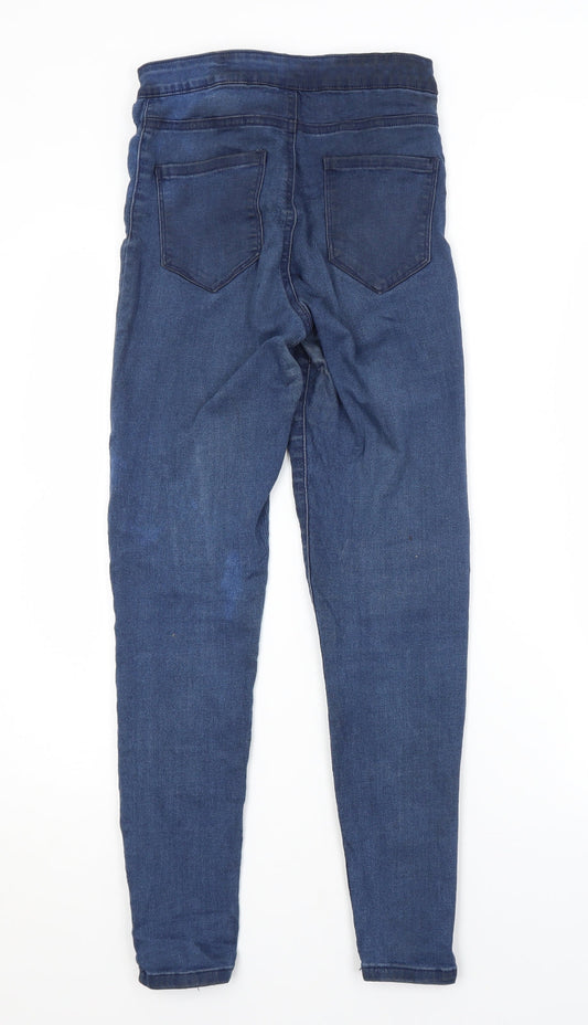 Primark Womens Blue Cotton Skinny Jeans Size 8 L27 in Regular