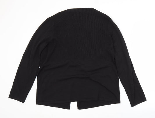 Preworn Womens Black V-Neck Cardigan Jumper Size M
