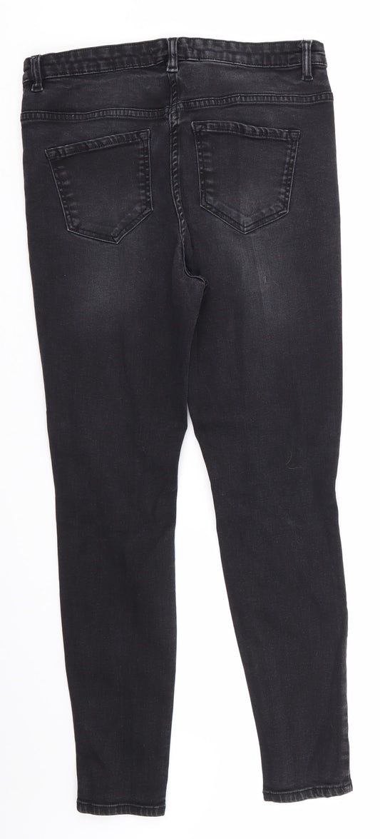 Studio Denim Womens Black Cotton Skinny Jeans Size 12 L27 in Regular
